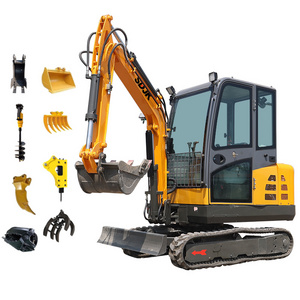 Chinese Factory mini excavadora 3 Ton Small Digger hydraulic crawler excavator machine chinese mini excavator 3.5 ton for sale