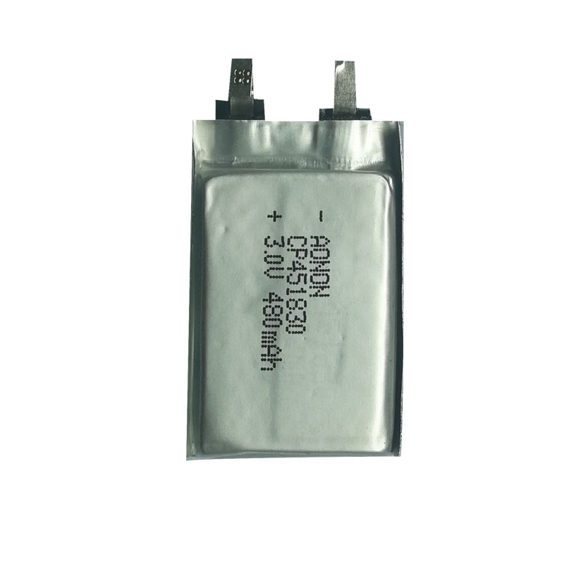 3 volt CP series  non rechargeable cell CP451830 480mah Lithium Manganese Battery