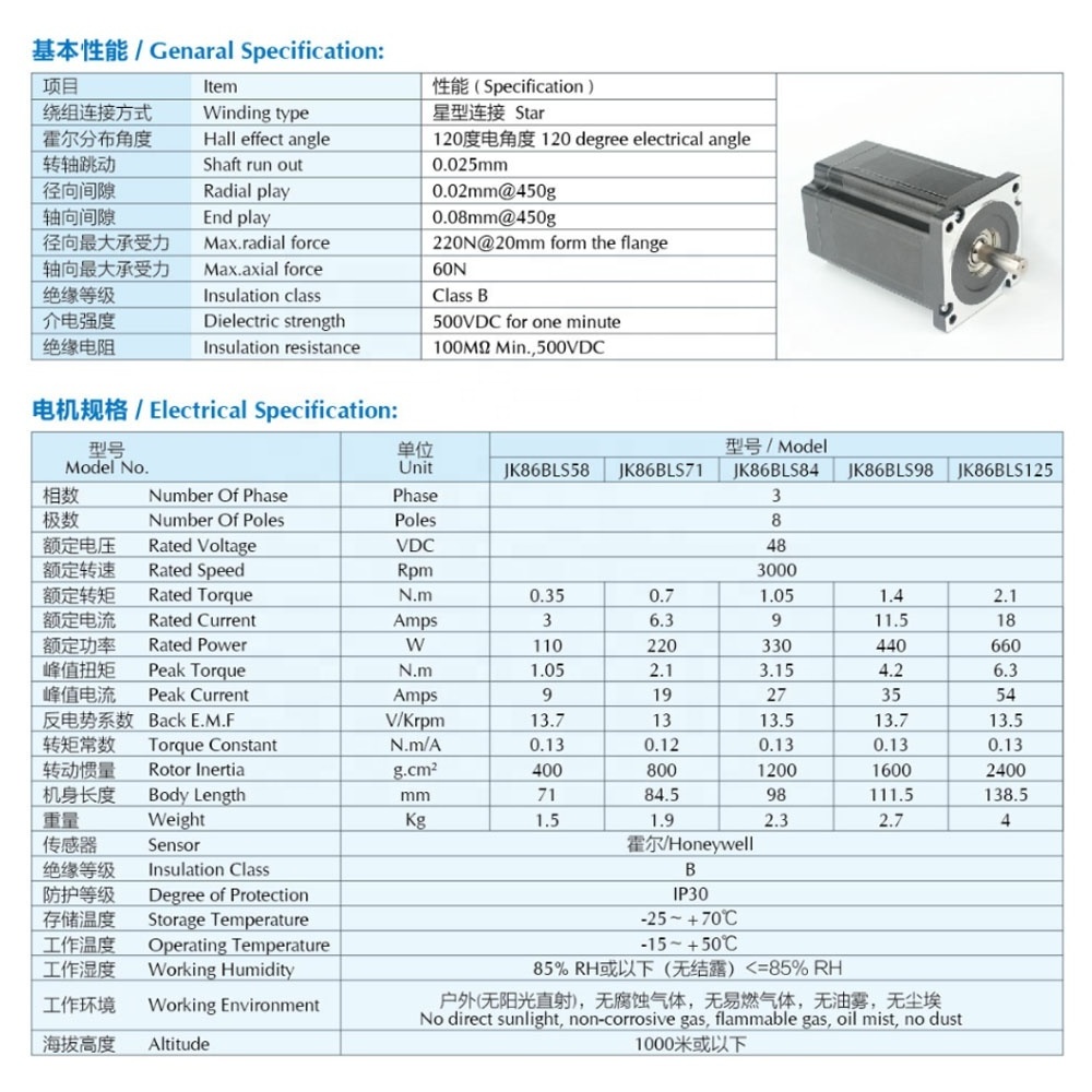 48v high power dc motor brushless bldc motor 3000rpm for electric bicycle