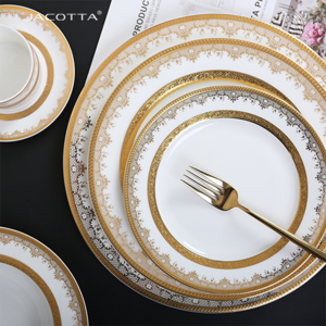 New product ideas 2022 luxury dinner plate set tableware porcelain dinner ceramic plates