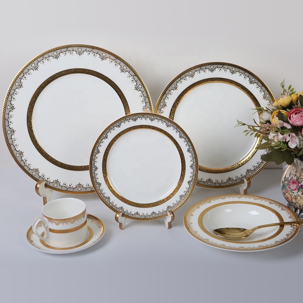 New product ideas 2022 luxury dinner plate set tableware porcelain dinner ceramic plates