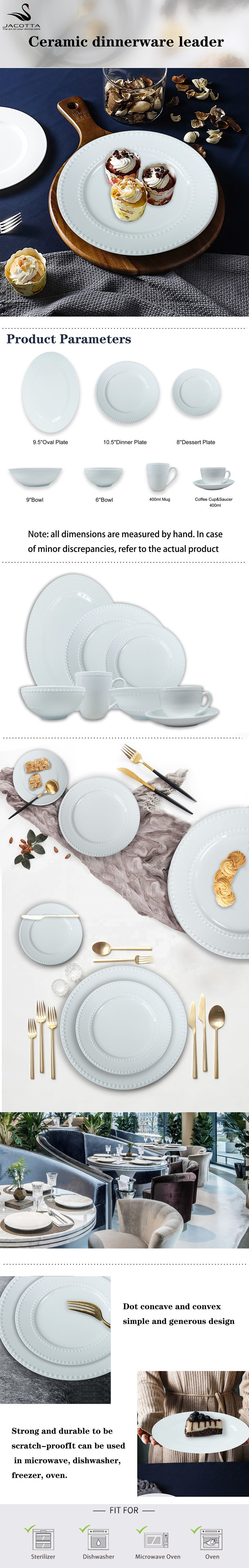 Wholesale Nordic Tableware Ceramic Coffee Cup Plates Sets Crockery Dinnerware Sets Porcelain Dinner Set