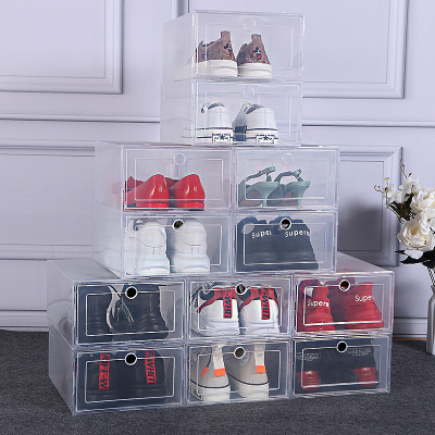 New Transparent PP Plastic Shoe Box Drawer Type Men And Women Put Shoes Home Storage Boxes