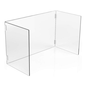 Acrylic Portable and Clear Protective Sneeze Guard Acrylic Shield for Classroom Students and Desk Countertop Without Window