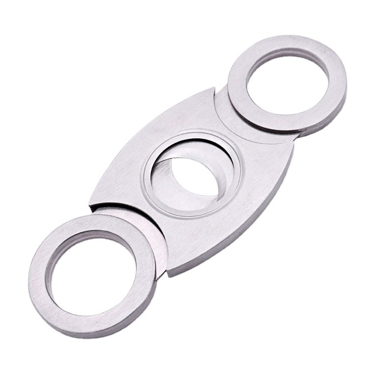 Luxury Men Gifts Cigar V Cutter Stainless Steel Double Sharp Blade Custom Cigar Cutter