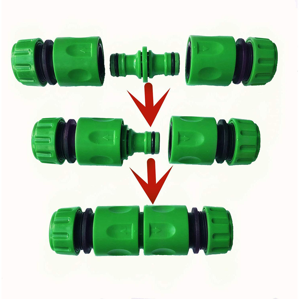 Garden Watering Hose ABS Quick Connector 1/2 inch End Double Male Hose Coupling Joint Adapter Extender Set For Hose Pipe Tube