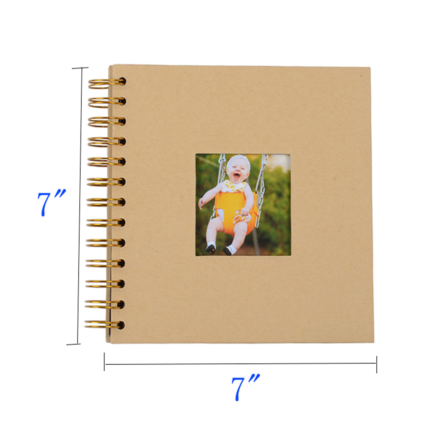 31.5 x 21 cm Spiral Bound Hardcover Paper Scrapbook Wedding Guest Book DIY Anniversary Travel Memory Photo Album