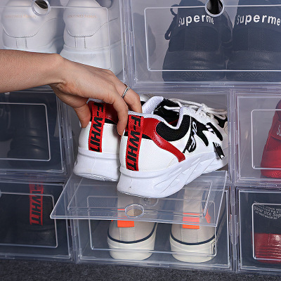 New Transparent PP Plastic Shoe Box Drawer Type Men And Women Put Shoes Home Storage Boxes