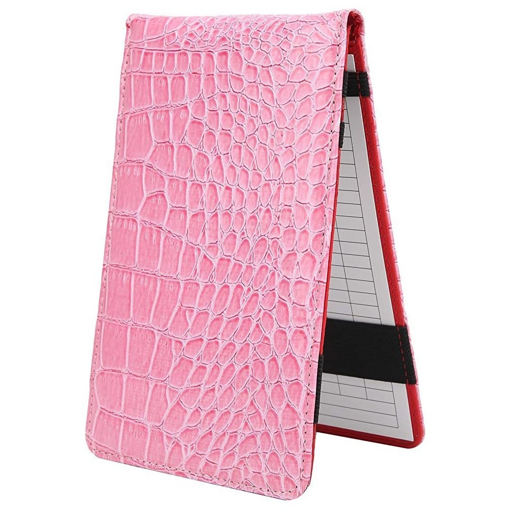 Golf Score Book Durable Waterproof PU Leather Golf Scorecard Holder Golf Score Counter Keeper Card Holder