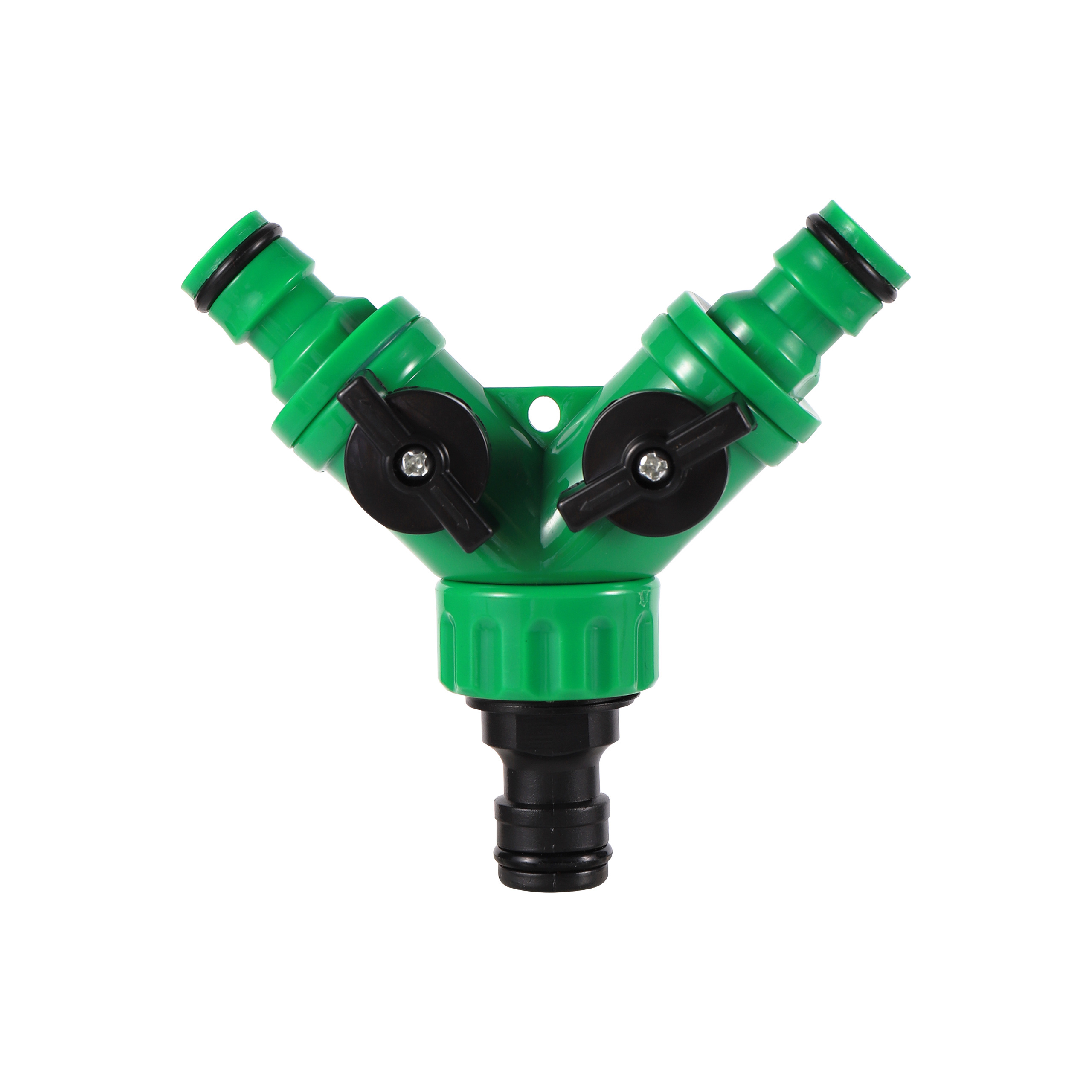 2-Way Garden Tap Water Splitter 1/2 3/4 inch Female Thread Garden Hose Y Type Watering Adjustable Switch Water Controller Valve