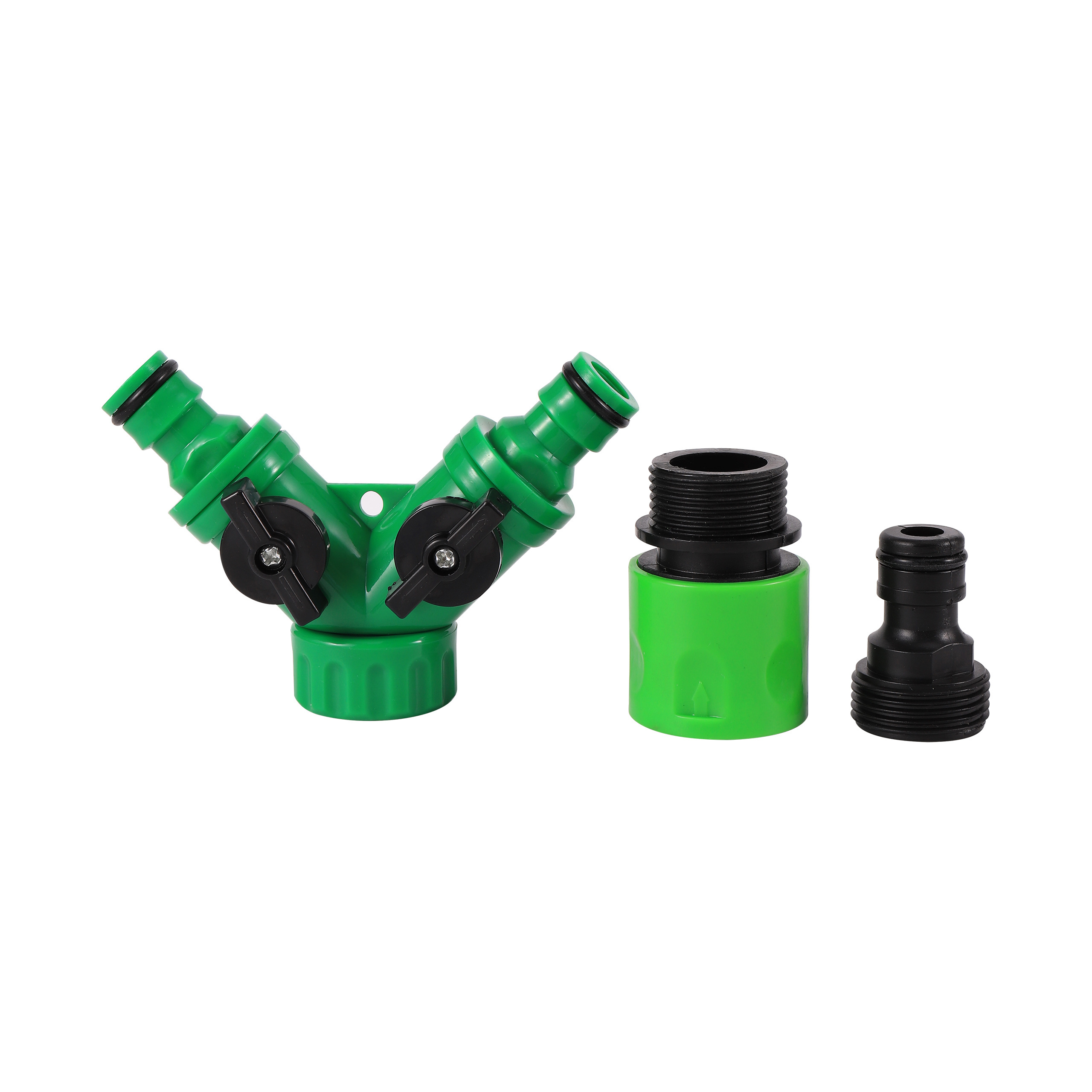 2-Way Garden Tap Water Splitter 1/2 3/4 inch Female Thread Garden Hose Y Type Watering Adjustable Switch Water Controller Valve