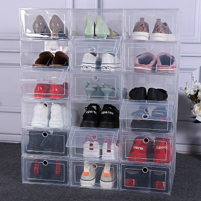 New Transparent PP Plastic Shoe Box Drawer Type Men And Women Put Shoes Home Storage Boxes