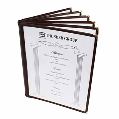 Restaurant Menu Covers Transparent Menu Covers 8.5" x 11" Menu Holders with Metal Corners and Black Folder