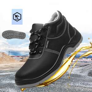 JIANKUN Industrial safety shoes for men   boots leather stainless steel toe rings Anti-Impact Protective Safety Feature