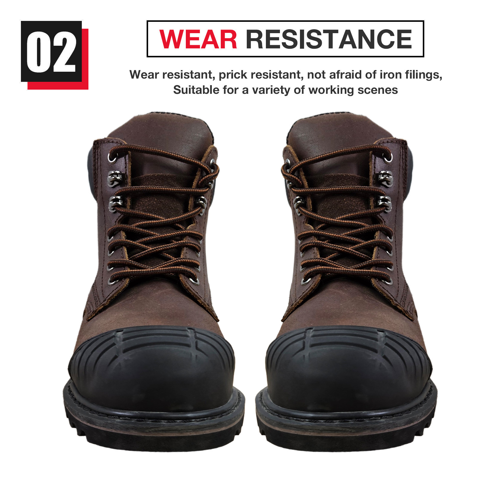 JIANKUN  Warm indestructible shoes for men  Leather Boots CE Certified Breathable Steel Toe Safety Work Boots