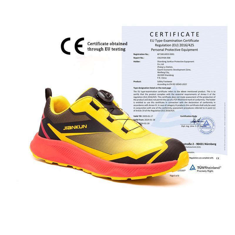 JIANKUN New CE Waterproof wear Resistant anti smashing Comfortable mesh safeti shoes for work men Protection construction