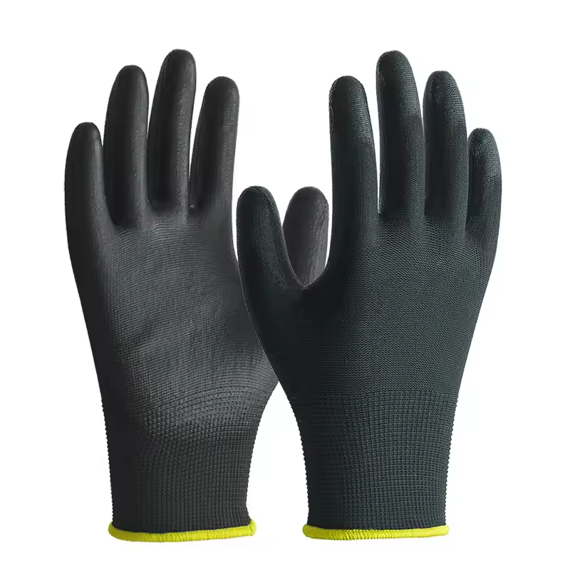 Hot Sale   manufacture anti slip Wholesale Cheap style poly cotton shell with latex crinkle coated glove