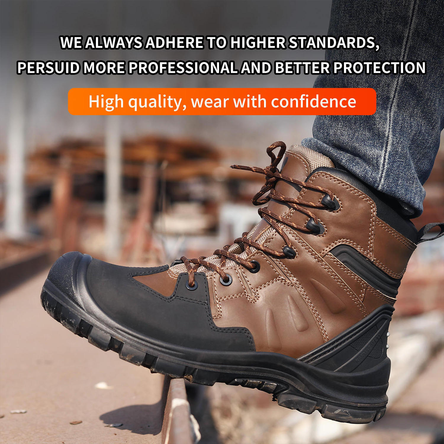 JIANKUN CE Certified S3 SR Unisex Safety Work Shoes with Steel Toe Cap Industrial Construction Labor four seasons Boots OEM ODM