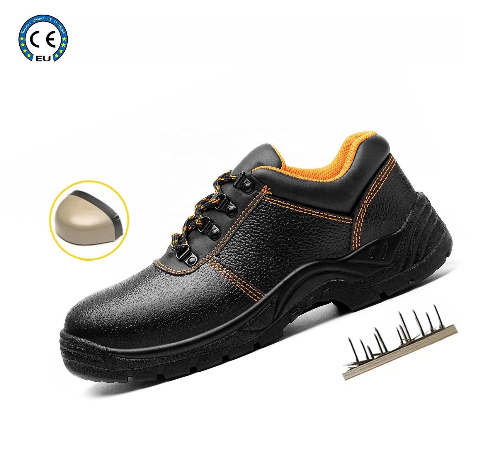 JIANKUN CE CERTIFICATE  S3 SR OEM Industrial Construction Genuine Leather Steel Toe Cap Work Boots