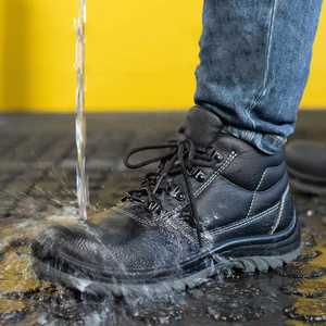 JIANKUN Men's Pull-On Steel Toe Dress Work Boots Keen Safety Shoes with Superior Comfort for Daily Work & Brunt Work