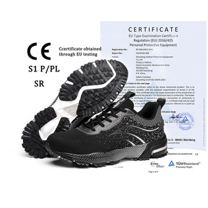 JIANKUN CE Autumn Industrial Work Boots Breathable Steel Toe with Rubber and Eva Insoles Anti-Impact and Lightweight Protective