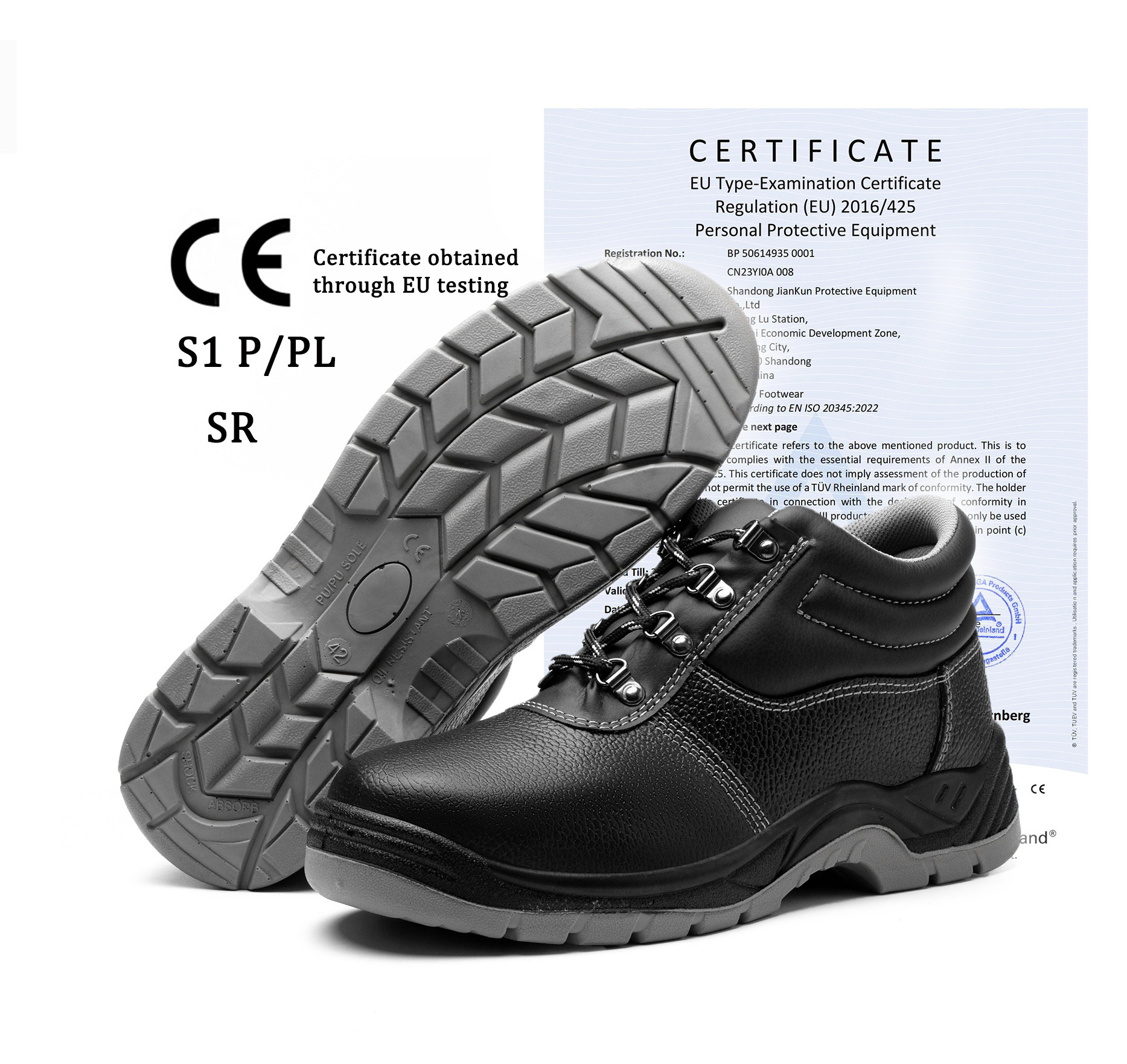 JIANKUN Cheap safety shoes CE S3 steel toe steel bottom anti-smashing anti-puncture cheap high quality work shoes