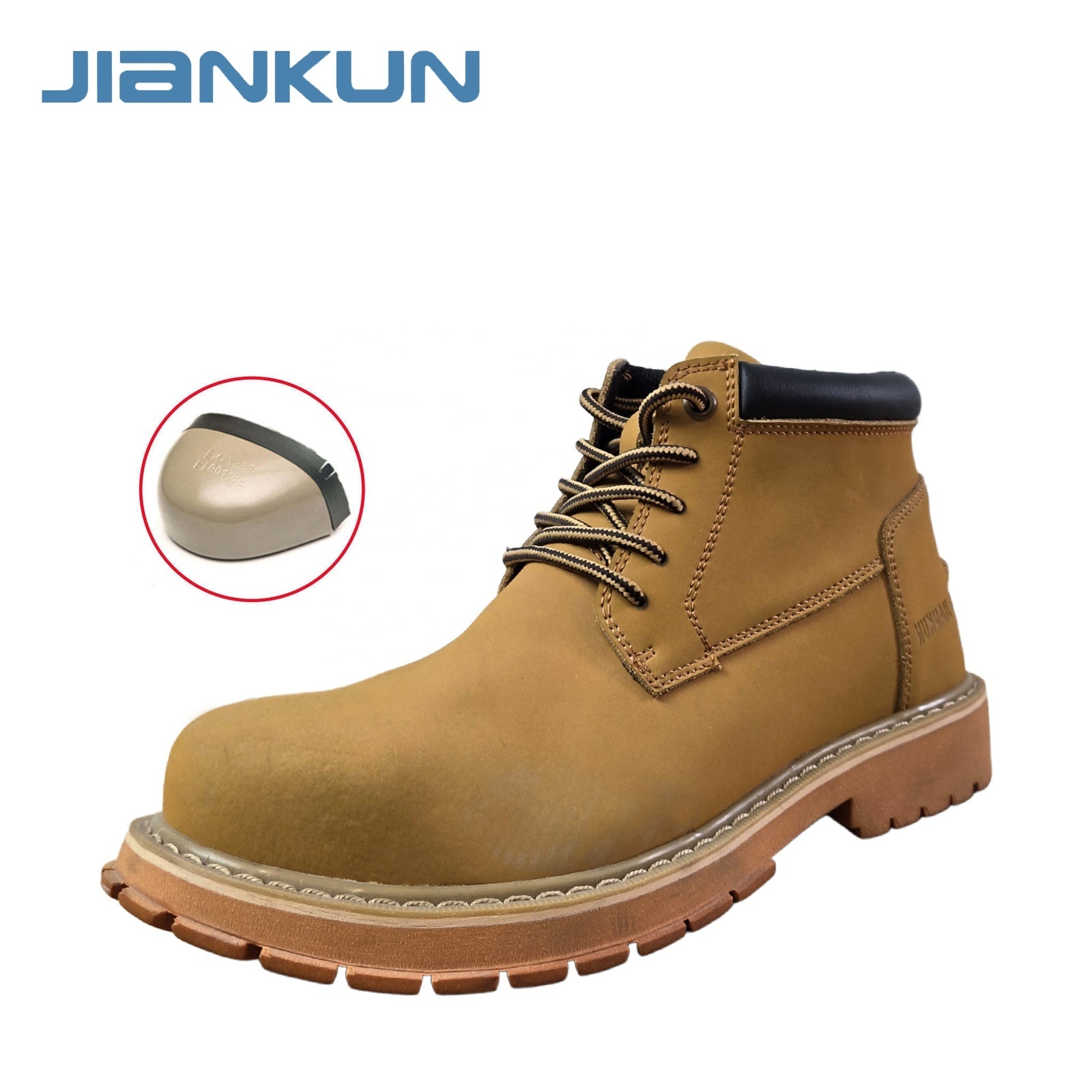 JIANKUN 2024 Unisex Winter Work Boots with Steel Toe Goodyear Welt Construction Genuine Leather Vamp Rubber Sole Safety Shoes