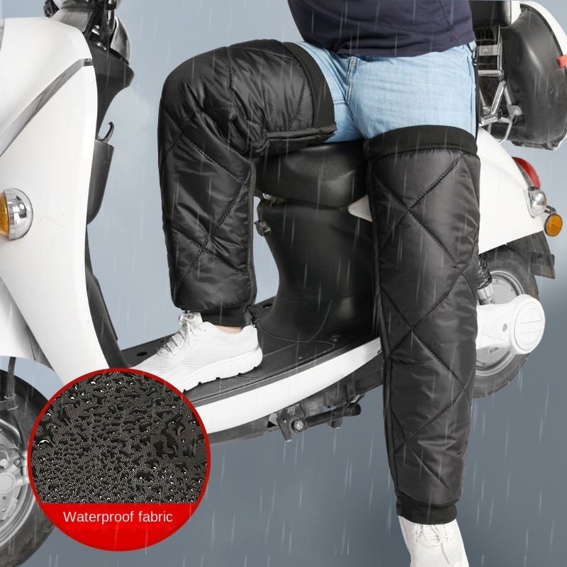 Winter Motorcycle Pants Windproof Warm Leg Cover Outdoor Cycling Knee Pad Fall-Proof Guard External Wear-type Detachable Knee