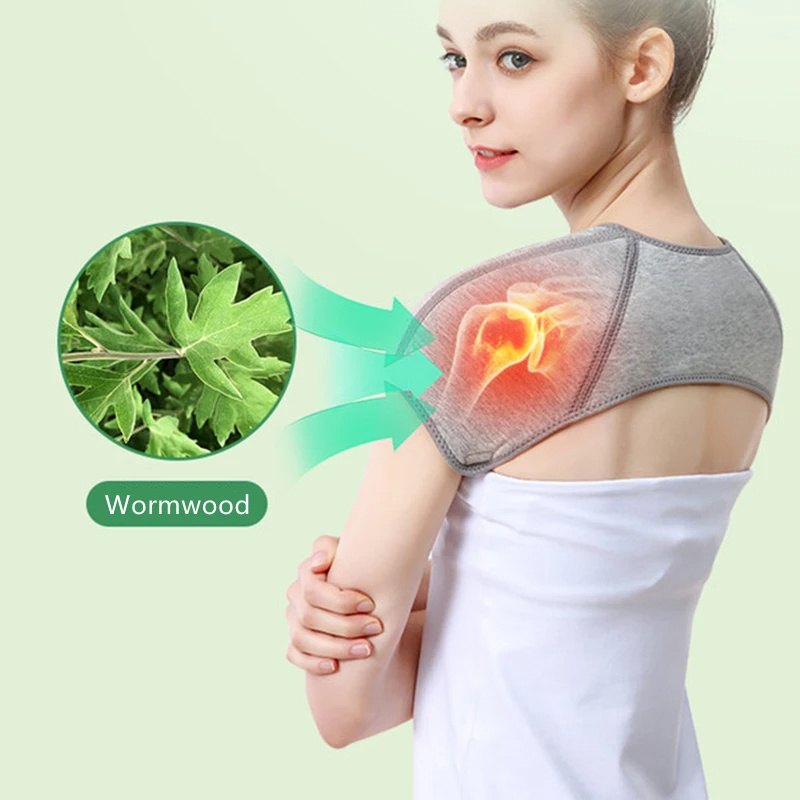 Self Heating Wormwood Therapy Shoulder Support Brace Belt Compression Dislocation Arthritis Pain Relief Shoulder Wrap Protector