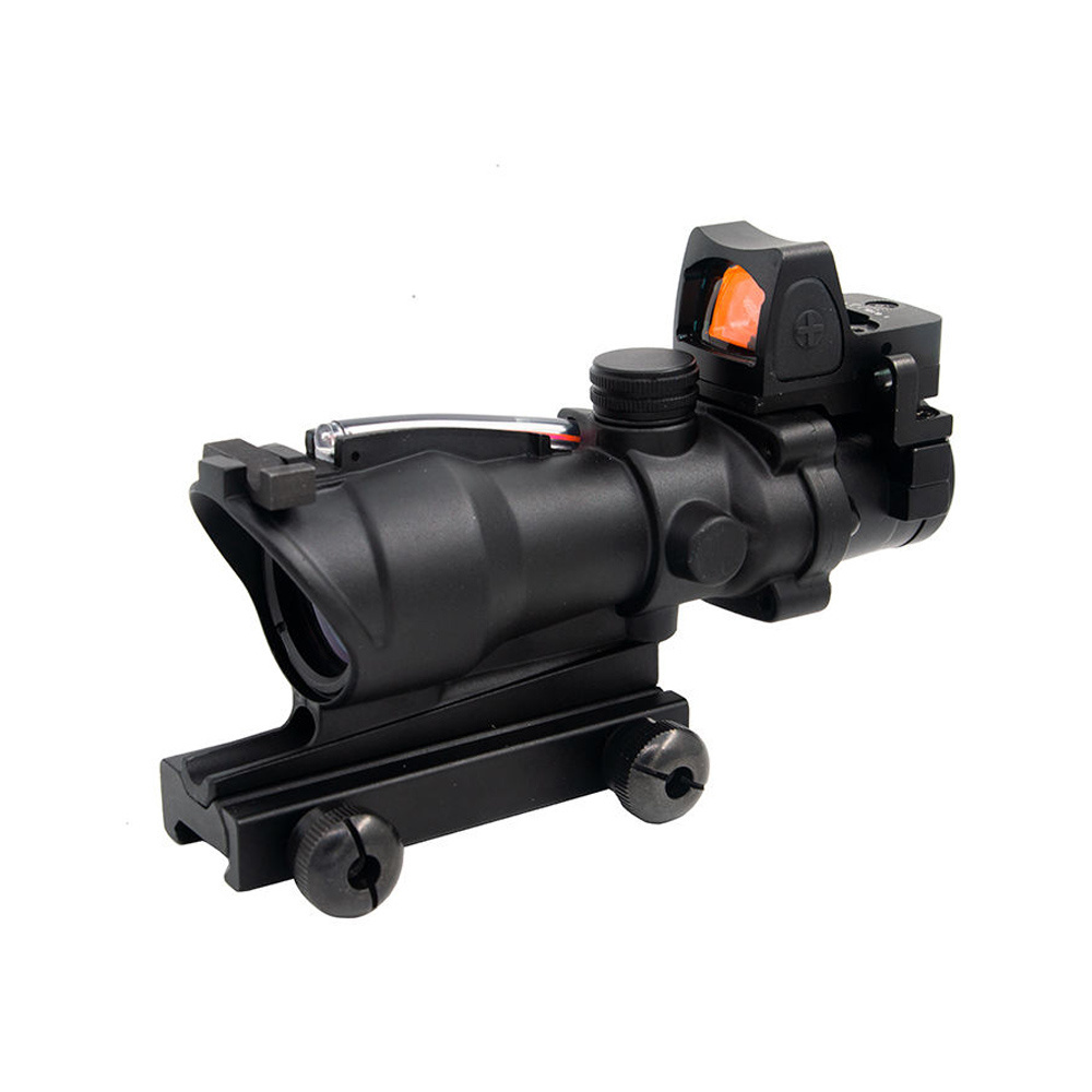 Hunting with RMR Red dot Real Fiber Optics Red Green Illuminated Tactical Optical Sight Scope 4X32 ACOG