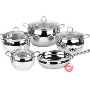 factory customized logo 12pcs stainless steel ollas de acero inoxidable soup pot set kitchen cookware set