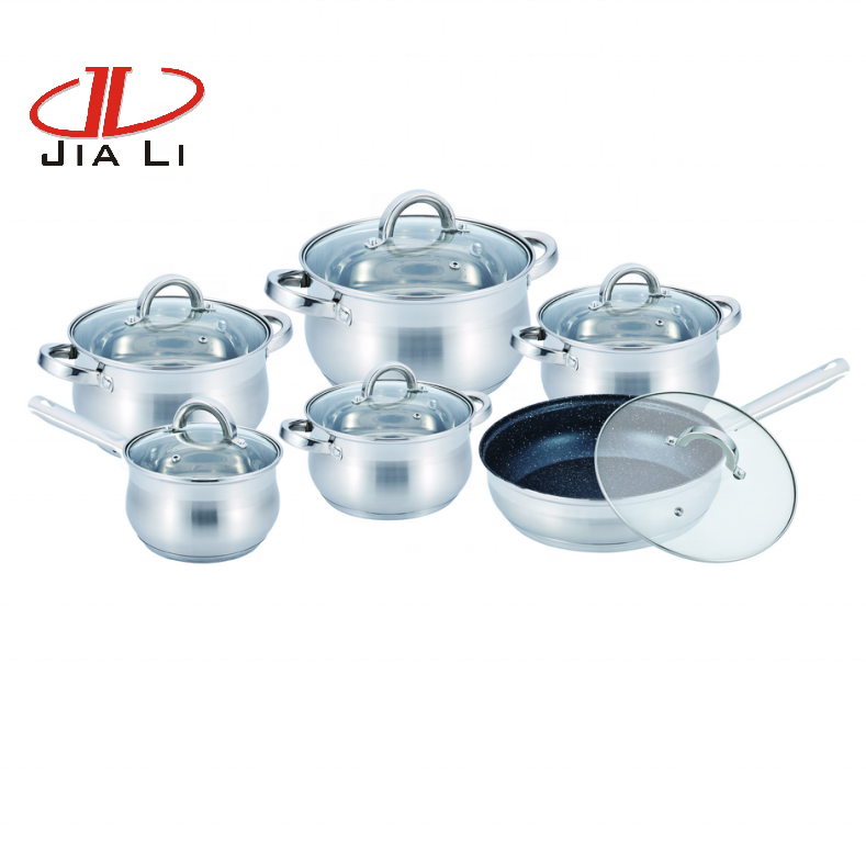 12PCS normal item cast iron pots  cooking pot set kitchenwares