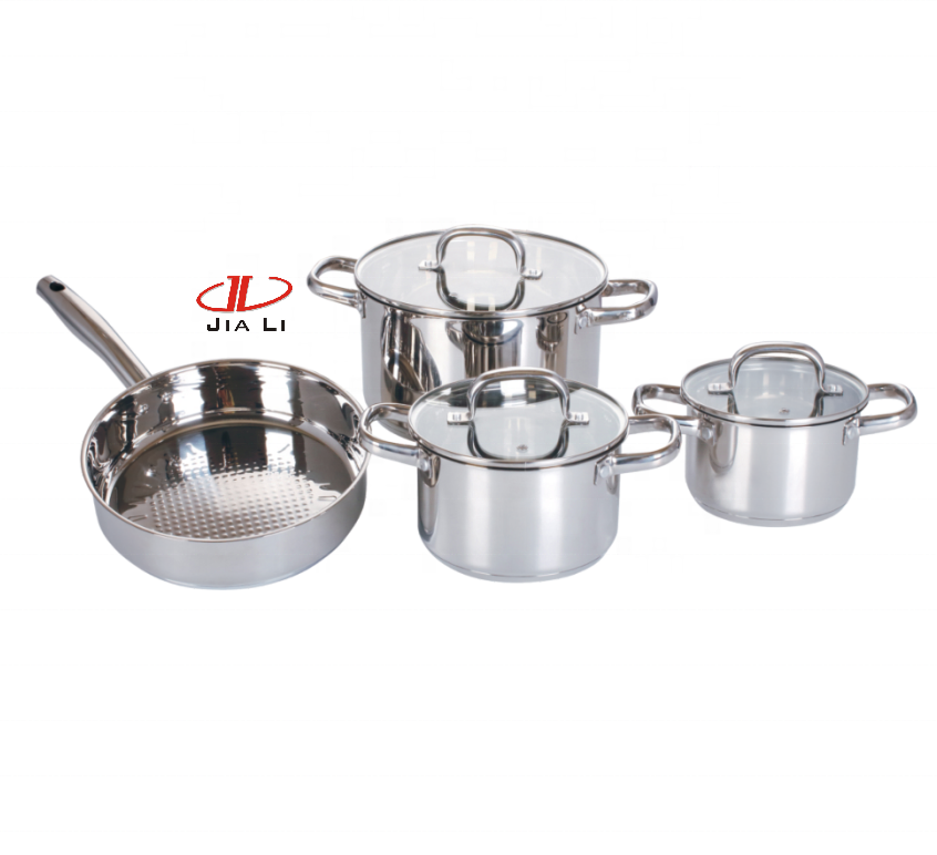 Tri-Ply Clad Stainless 10-piece Japanese cookware (JL-070237)