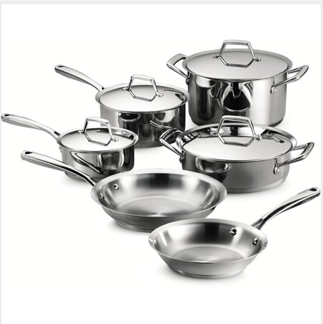 Tri-Ply Clad Stainless 10-piece Japanese cookware (JL-070237)