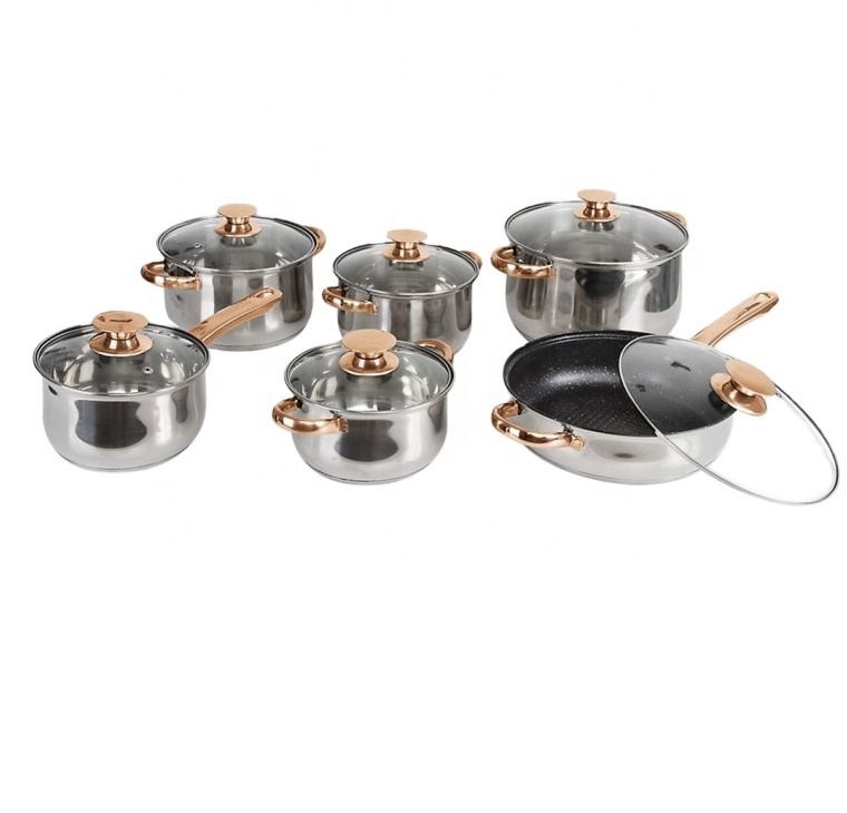 12PCS normal item cast iron pots  cooking pot set kitchenwares