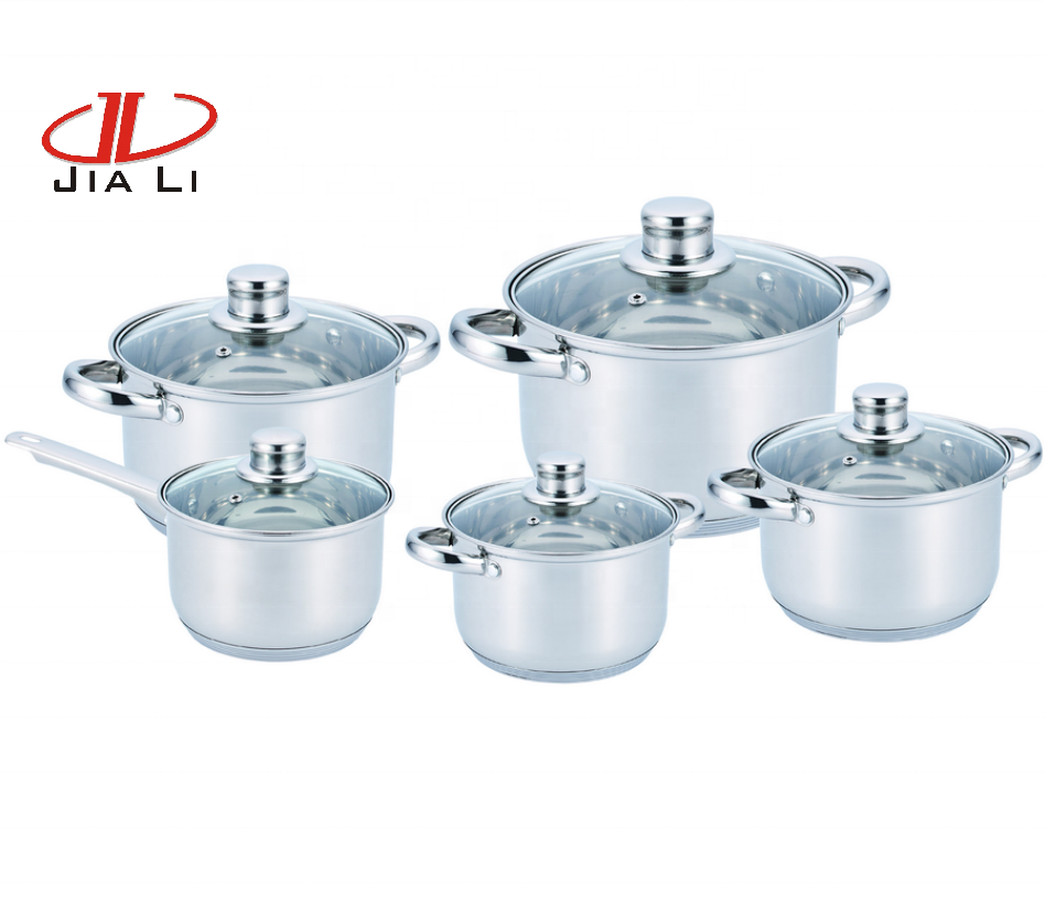 6 pcs Kitchenware High Quality Cookware Set Stainless Steel 16/18/20 Coking Pot Sets