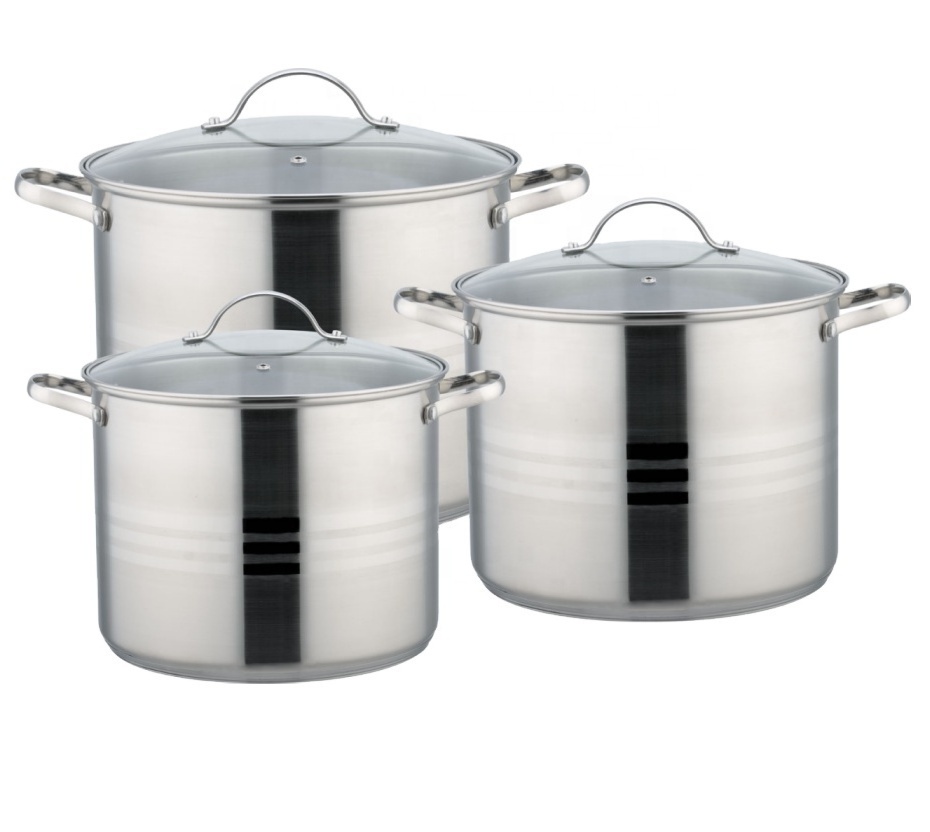 Factory super try Wholesale OEM pot set cauldron  stock pot sets