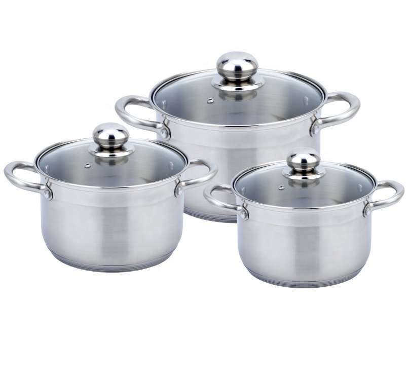 6 pcs Kitchenware High Quality Cookware Set Stainless Steel 16/18/20 Coking Pot Sets