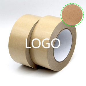 Adhesive Glue Gummed Production Custom Printed Kraft Paper Tape With Logo