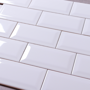 3x6 inches/75x150mm white color subway ceramic tile for kitchen/bathroom/toilet wall and floor decoration