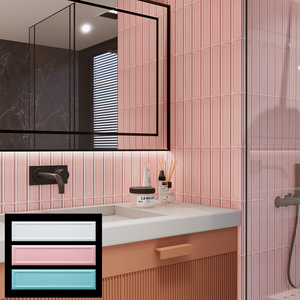 3D Subway Pink Ceramic Bathroom Wall Tile For Backsplash Kitchen Restaurant Hotel Project