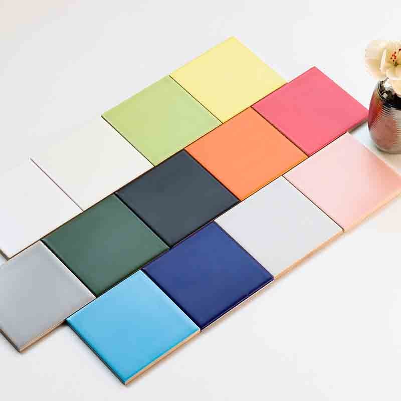 100x100mm glossy ceramic subway tiles for bathroom/kitchen wall or floor decoration