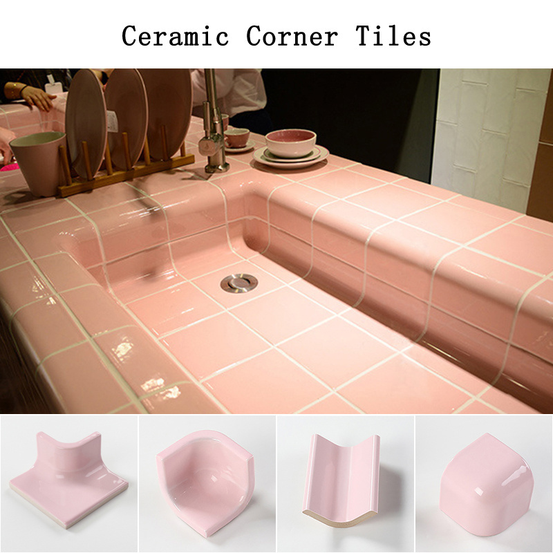 Chinese guangdong manufacturer ceramic tile trim corner for swimming pool wash basin edge