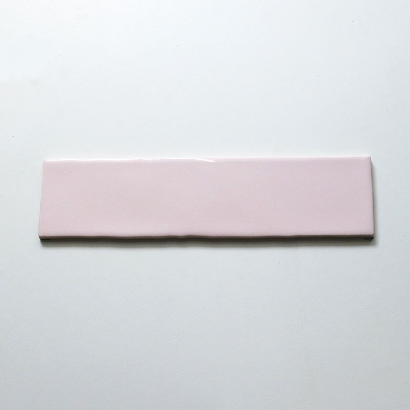 Glossy Glazed Irregular Edge Indoor Decoration Pink Ceramic Wall Tile