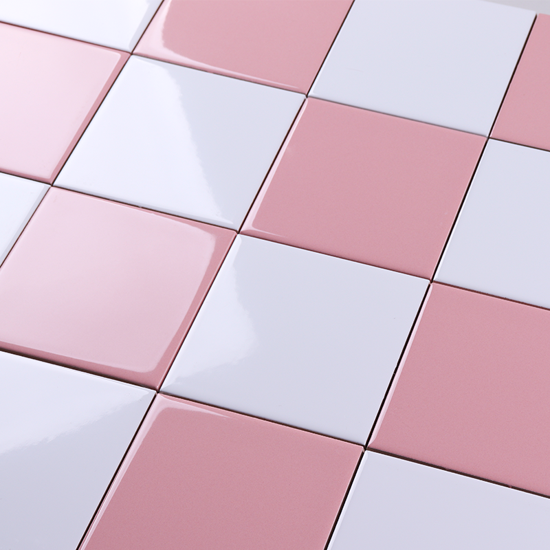 4x4 inch 10x10cm pink ceramic tile for back splash wall decoration