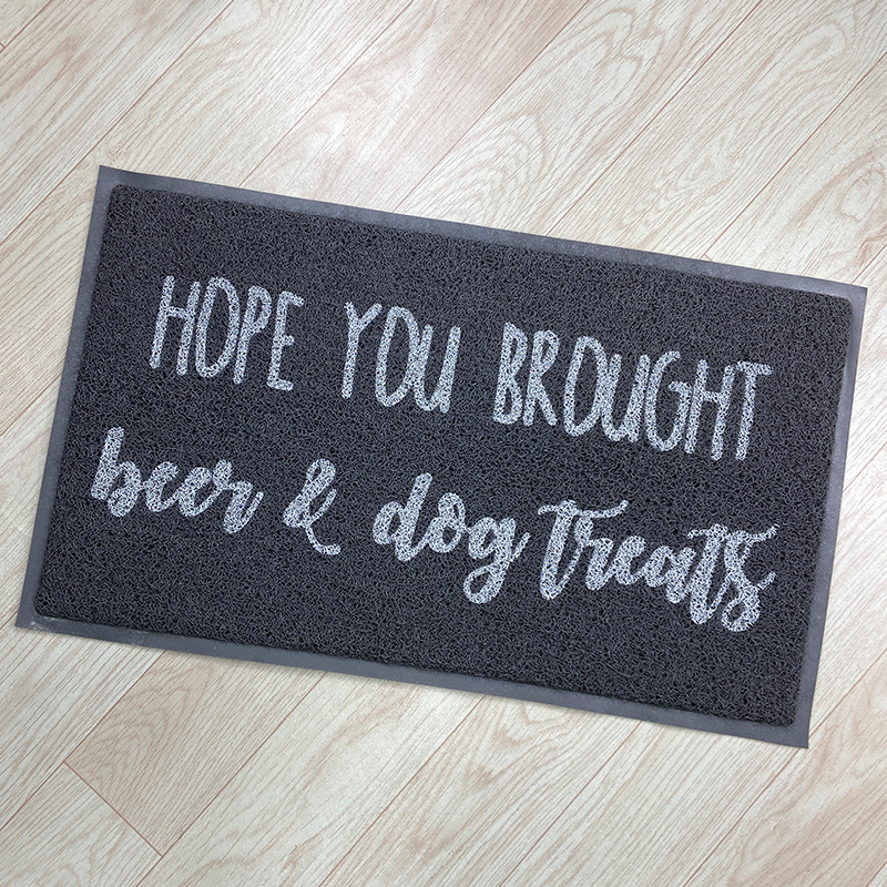 Outdoor Entrance Doormat Waterproof Anti Slip pvc coil loop Plastic floor Front Door Mat Custom Design Floor Rug