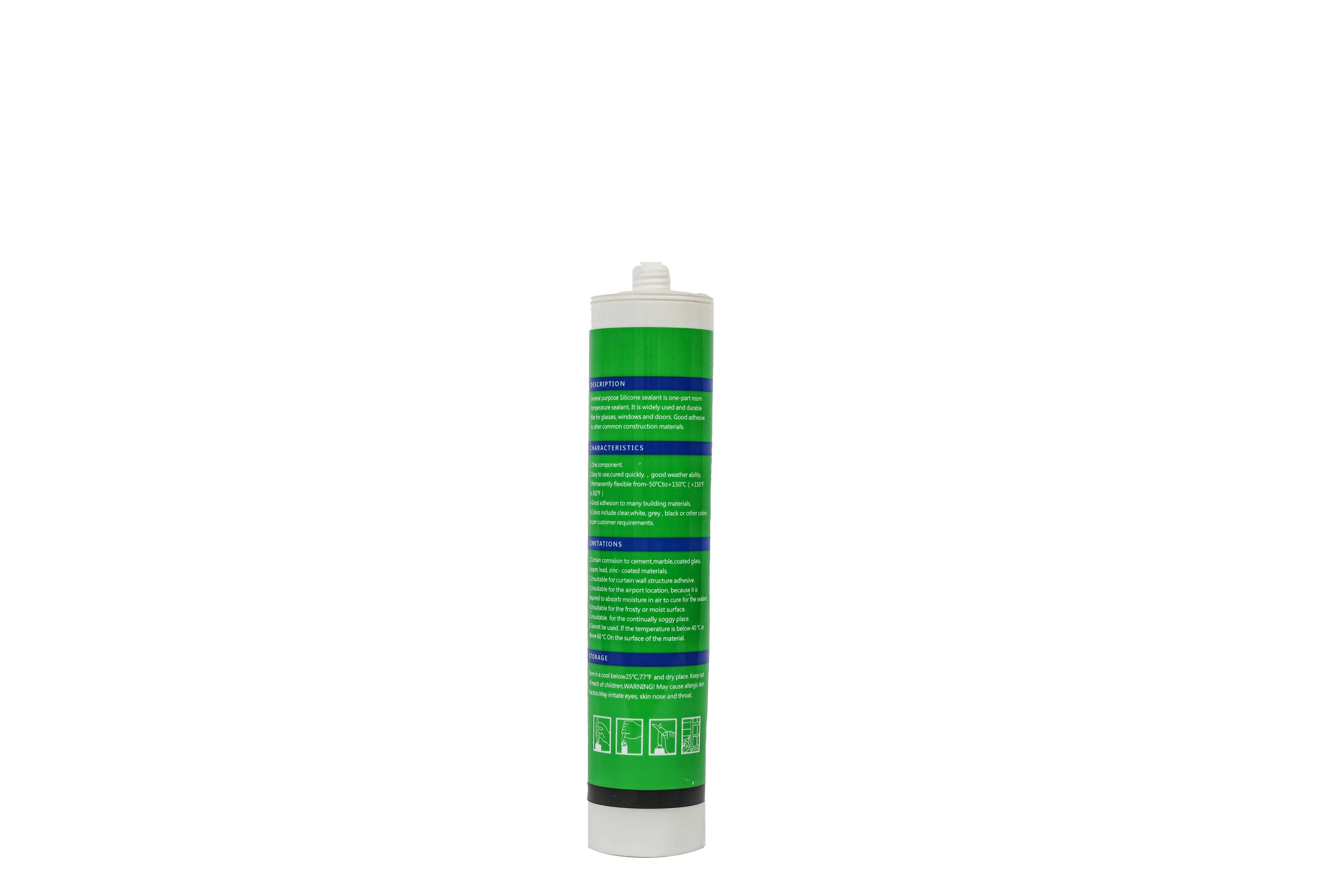 PINSU 1617 Durable Silicone Sealant  Acetoxy Cure Glass Fiber Glue One Part Aquarium