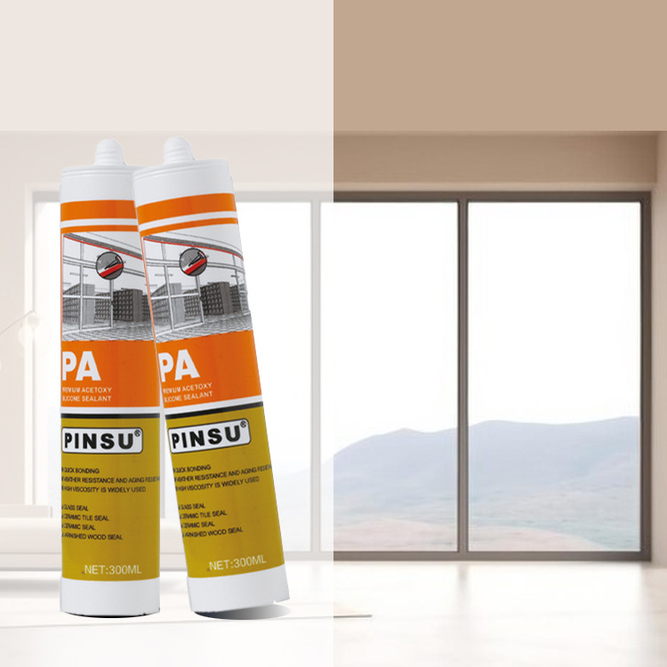 PINSU-PA glass glue Fast drying acid high stick big board glass alcohol type anti-mildew waterproof strong sealant