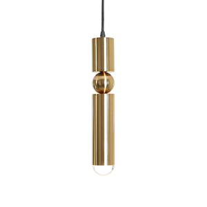 Gold Tube American Ceiling Chandelier Single Head 3 Head 5 Head Modern Dining Light Bedside Chandelier LED Pendant Light