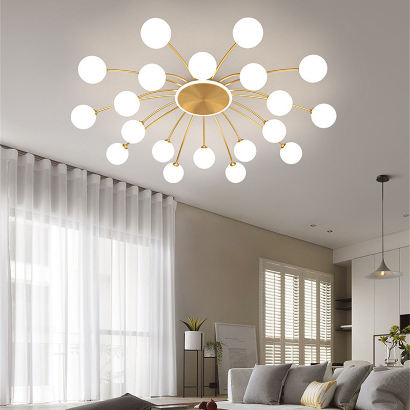 Contemporary Glass Ceiling Lights Home Decorative Hanging Lights Living room Modern G9 LED Ceiling Lamp Hall Lighting